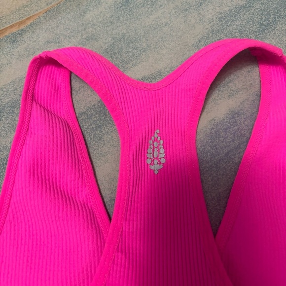 Free People Movement Free Throw Ribbed Crop Top Tank Tropical Pink XS / S - Picture 8 of 10